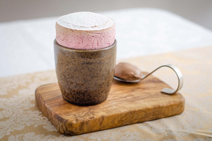 Allergen-Free, Vegan Raspberry Soufflé using UltraTex and Egg-less