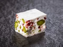 Cranberry and Pistachio Nougat using Hyfoamer