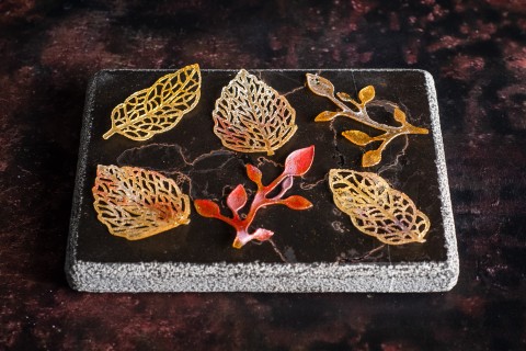 Perfect Leaf Tuiles with Tuile Sugar and Silicone Tuile Moulds