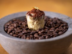 Tiramisu Cup with a Spherified Espresso Bubble Tiramisu Cup with a Spherified Espresso Bubble