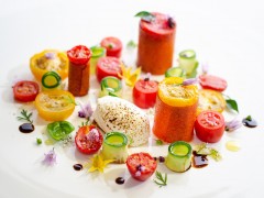 Tomato Salad with Grilled Goats Cheese Ice Cream Tomato Salad with Grilled Goats Cheese Ice Cream