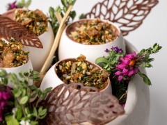 Whipped Liver Sauce Topped With Crispy Chicken Skin Bits Whipped Liver Sauce Topped With Crispy Chicken Skin Bits