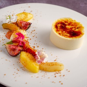 Demoulded Creme Brulee