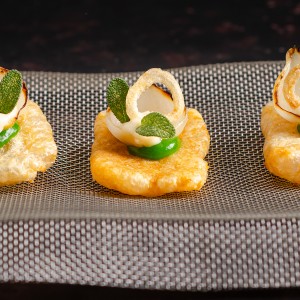 Thicken herb purees so they hold