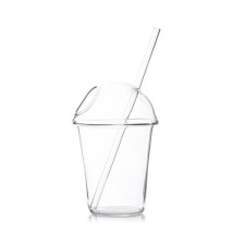 Milkshake Cup with Straw, 330ml by 100% Chef, 1 unit