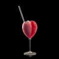 Heart Glass with Straw by 100% Chef, 1 unit