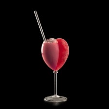 Heart Glass with Straw by 100% Chef, 1 unit