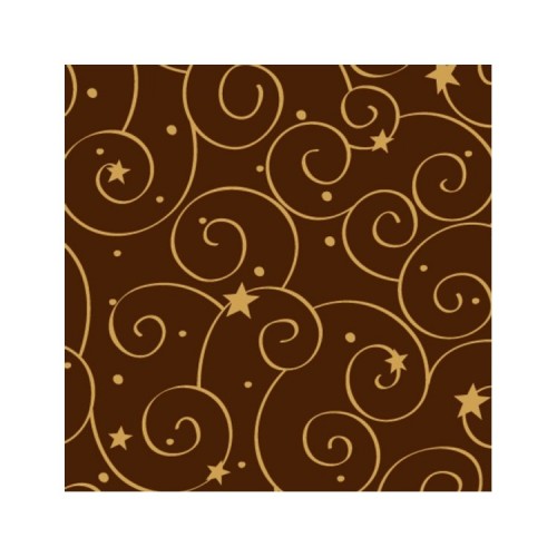 Swirly Stars (Non-Azo) Chocolate Transfer Sheets, 10pk