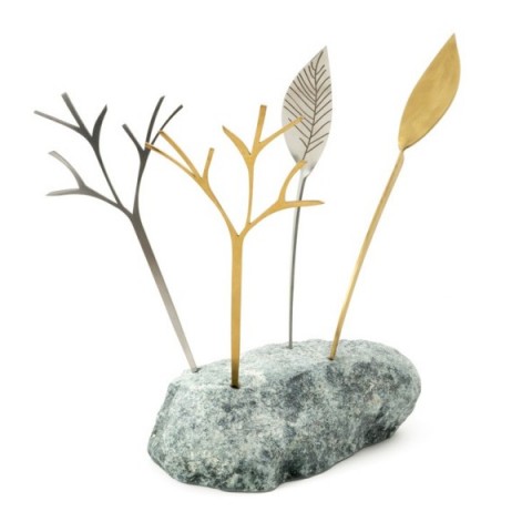 Leaf Skewer, Golden by 100% Chef, 1 unit