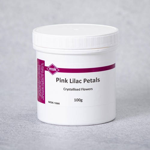 Pink Lilac Petals Crystallised Flowers, 100g