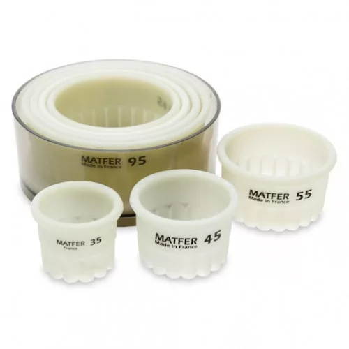 Exo Glass Cutters, Fluted (Set of 7), 1 unit Exo Glass Cutters, Fluted (Set of 7), 1 unit