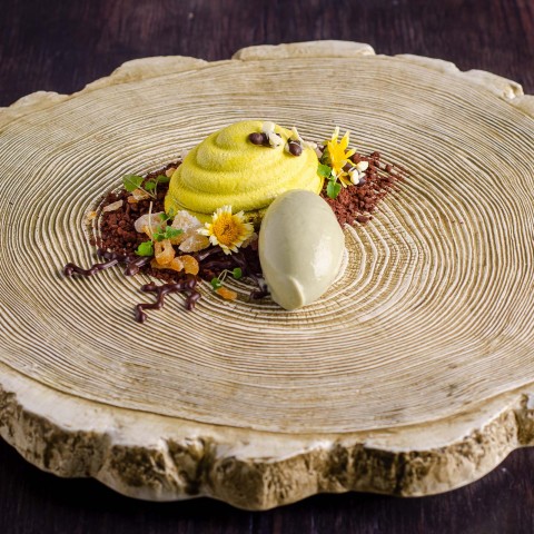 Wood Slice Porcelain Plate by 100% Chef, 1 unit