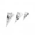 Medium Newspaper Print Paper Cones by 100% Chef, 200pk Medium Newspaper Print Paper Cones by 100% Chef, 200pk