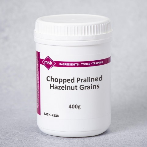 Chopped Pralined Hazelnut Grains, 400g Chopped Pralined Hazelnut Grains, 400g