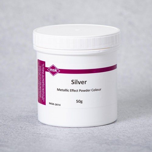Silver Metallic Effect Powder Colour, 50g