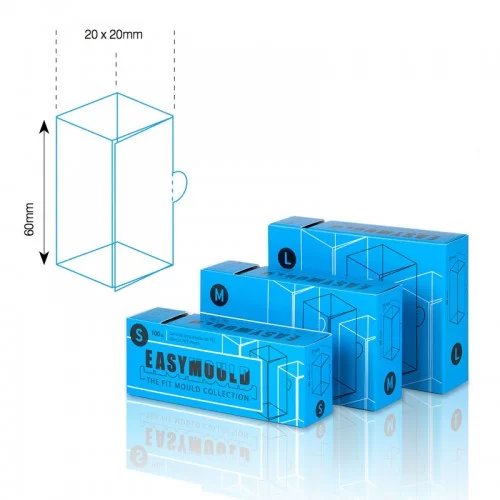 EasyMoulds Medium 6cm Square, 100pk EasyMoulds Medium 6cm Square, 100pk