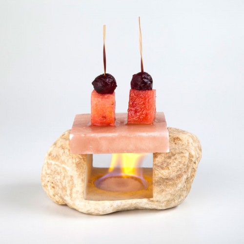 Macael Marble Stand & Fire (yellow), 1 unit