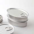 Oval Aluminium Cans with Lids, 120ml by 100% Chef, 100pk