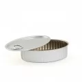 Oval Aluminium Cans with Lids, 120ml by 100% Chef, 100pk