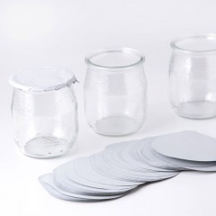 Thermo Seal Lids (white) for 120ml Yoghurt Pots, 750pk Thermo Seal Lids (white) for 120ml Yoghurt Pots, 750pk