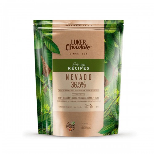 Nevado White Chocolate Couverture by Luker Chocolate, 2.5kg Nevado White Chocolate Couverture by Luker Chocolate, 2.5kg