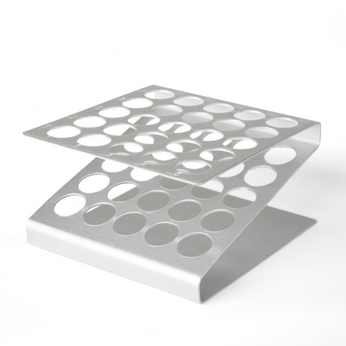 Aluminium Display Stand, 25 Hole (for test tubes Ø16 mm), 1 unit
