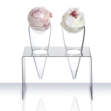 Glass Ice Cream Cone dia 4 x 10cm, 4pk