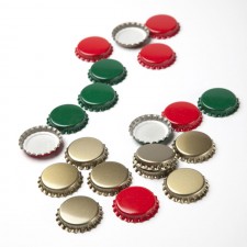 Silver Bottle Cap for Gin & Tonic Bottling, 100pk