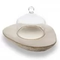 Faraon Plate (yellow) with Ø10cm Cloche by 100% Chef, 1 unit Faraon Plate (yellow) with Ø10cm Cloche by 100% Chef, 1 unit