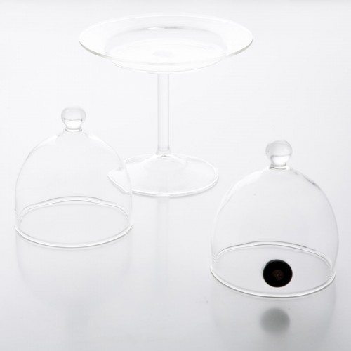 Rubi Cloche (with valve) & Glass Plate, Ø 9 cm, 6pk