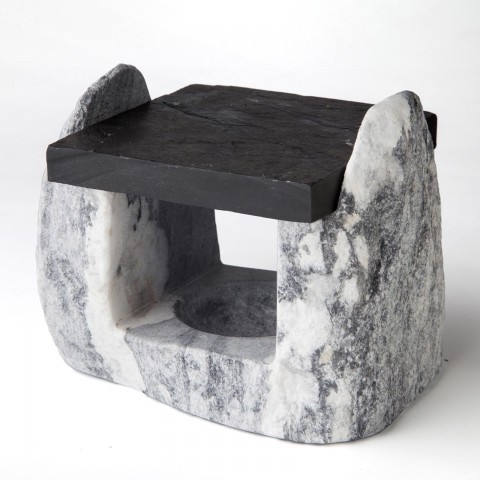 Macael Marble Stand & Fire (grey), 1 unit Macael Marble Stand & Fire (grey), 1 unit