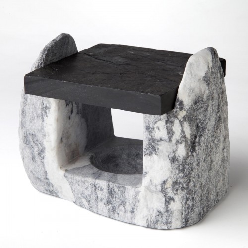 Macael Marble Stand & Fire (grey), 1 unit