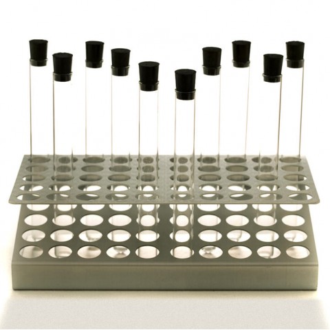 Aluminium Display Stand, 50 Hole (for test tubes Ø16 mm), 1 unit Aluminium Display Stand, 50 Hole (for test tubes Ø16 mm), 1 unit