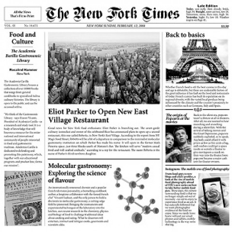 Newspaper - New Fork Times, 30x29cm, 500pk