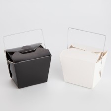 Noodle Box (white, with handle) 8x6x7cm, 100pk