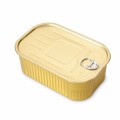 Rectangular Giant Golden Cans with Lids, 750ml by 100% Chef, 42pk