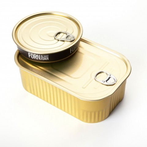 Rectangular Giant Golden Cans with Lids, 750ml by 100% Chef, 42pk Rectangular Giant Golden Cans with Lids, 750ml by 100% Chef, 42pk