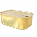 Rectangular Giant Golden Cans with Lids, 750ml by 100% Chef, 42pk