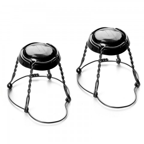 Champagne Caps, Black, 100pk Champagne Caps, Black, 100pk