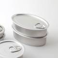 Oval Aluminium Cans with Lids, 120ml by 100% Chef, 235pk