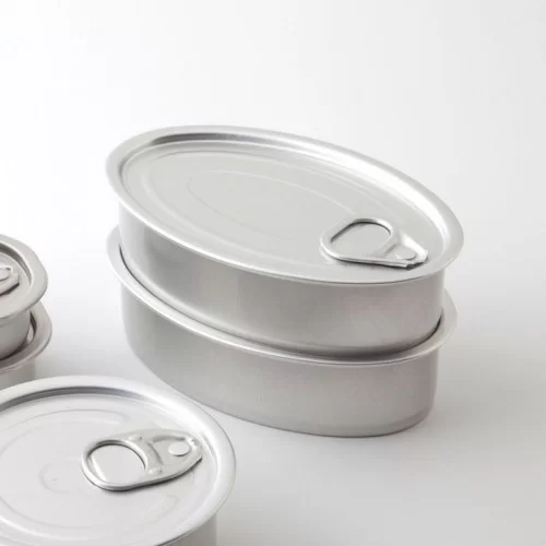 Oval Aluminium Cans with Lids, 120ml by 100% Chef, 235pk Oval Aluminium Cans with Lids, 120ml by 100% Chef, 235pk