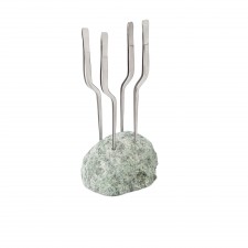 Rock Support for 4 Skewers, Green Marble by 100% Chef, 1 unit