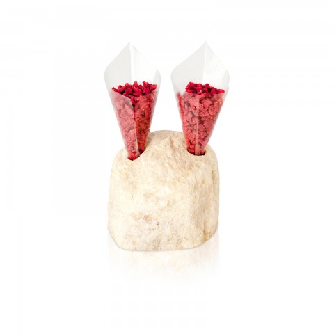 Rock Support for 2 Cones, White Marble by 100% Chef, 1 unit Rock Support for 2 Cones, White Marble by 100% Chef, 1 unit