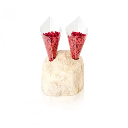 Rock Support for 2 Cones, White Marble by 100% Chef, 1 unit Rock Support for 2 Cones, White Marble by 100% Chef, 1 unit