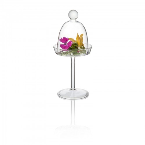 Mini Cloche with Plate and Support, 8x8x17cm, 1 unit