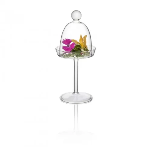 Mini Cloche with Plate and Support, 8x8x17cm, 1 unit