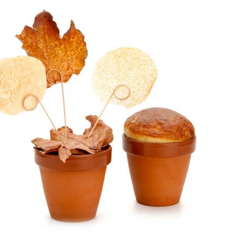 Flower Pot Porcelain Plate, 10x10x9cm, 12pk