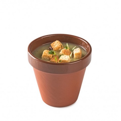 Flower Pot Porcelain Plate, 10x10x9cm, 12pk