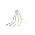 Stainless Steel Straws (Bent, 6mm x 215mm) by 100% Chef, 4pk Stainless Steel Straws (Bent, 6mm x 215mm) by 100% Chef, 4pk