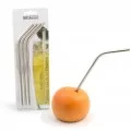 Stainless Steel Straws (Bent, 6mm x 215mm) by 100% Chef, 4pk Stainless Steel Straws (Bent, 6mm x 215mm) by 100% Chef, 4pk